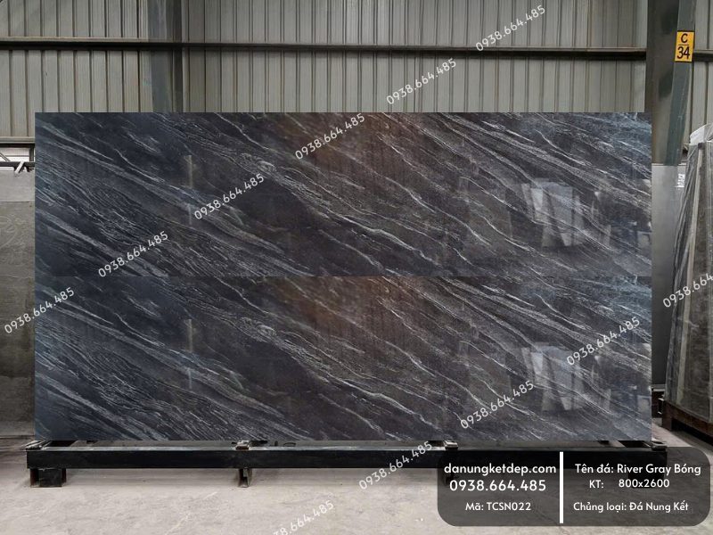 Đá Nung Kết River Gray Bóng