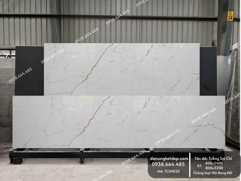Đá nung kết Trắng Sợi Chỉ