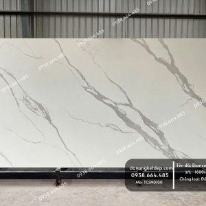 Đá nung kết Bianco White nhám