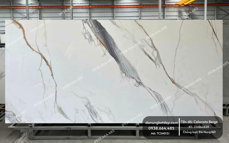 Đá nung kết Calacata Beige